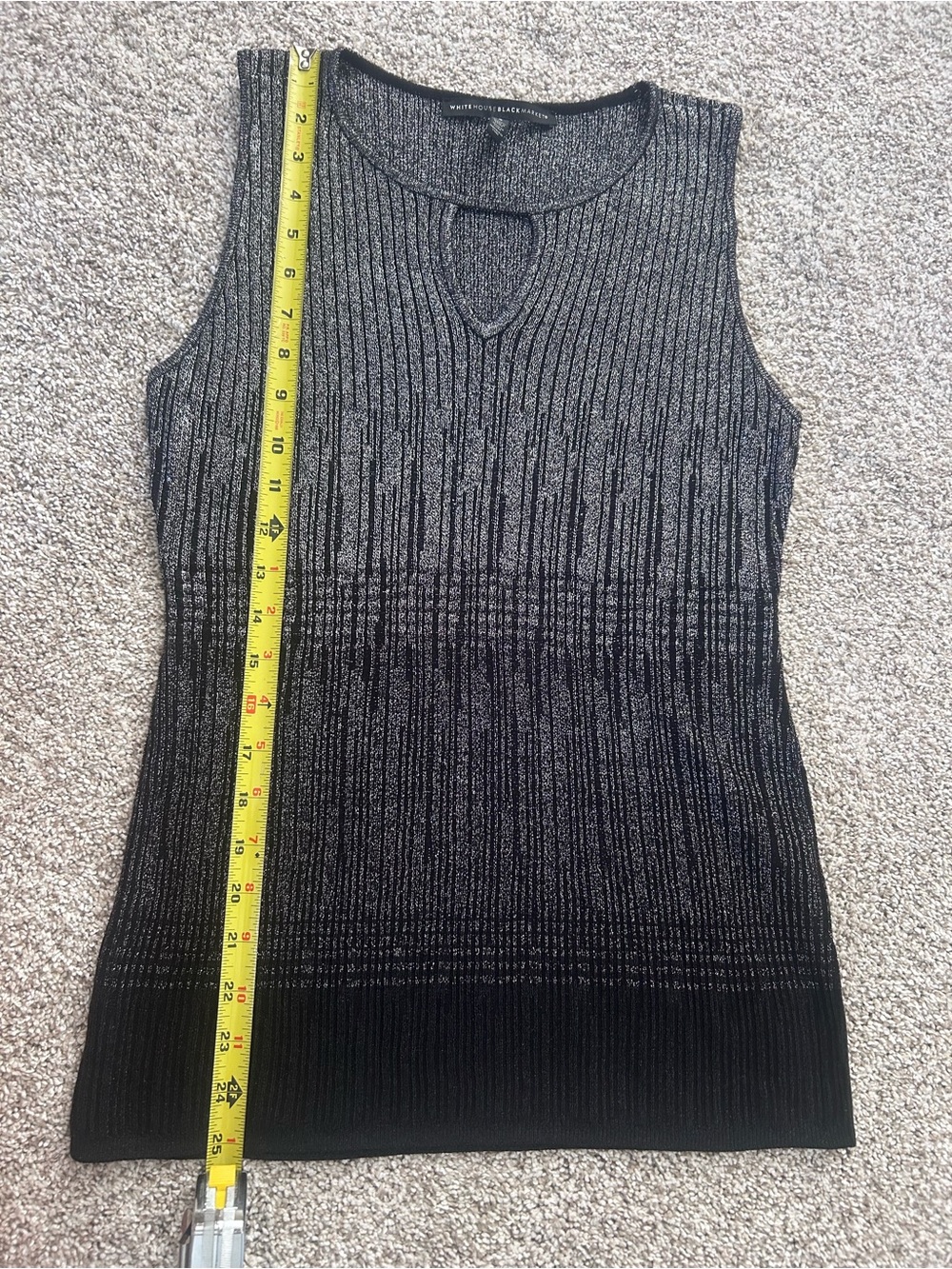 Black Sleeveless Knit Top